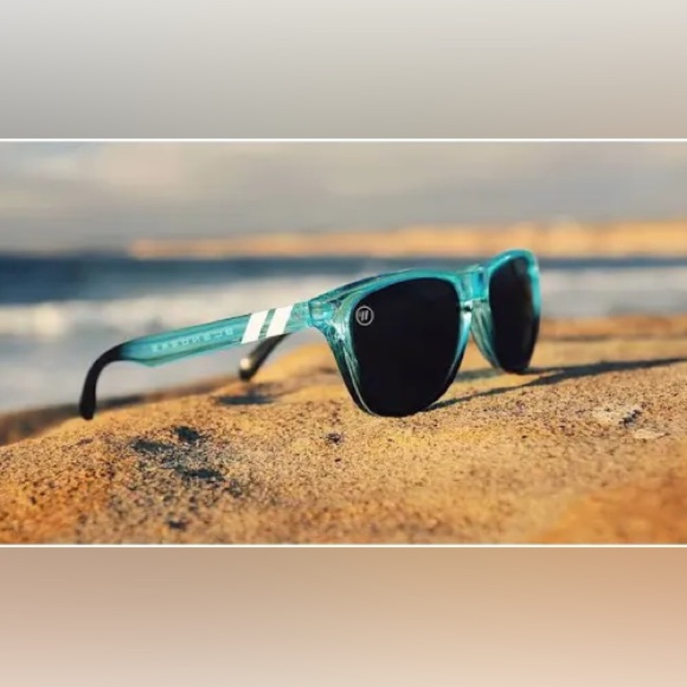 Polarized Blenders Surfliner Sunglasses - turquoise, lightweight, unisex